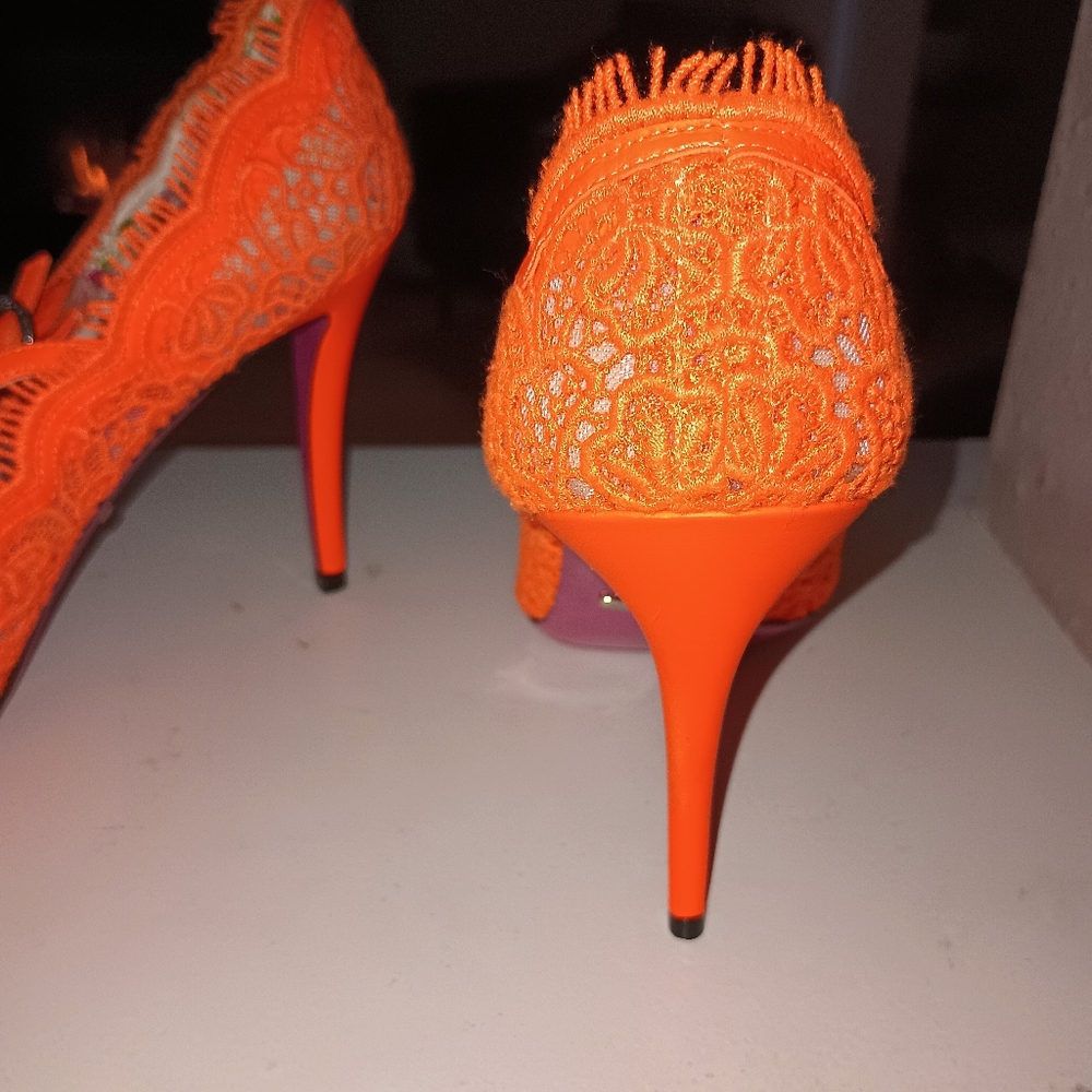 GUCCI Shoes Virginia Lace Mary Jane Pointy Pumps sz 40.5 EU NEW - Picture 3 of 5